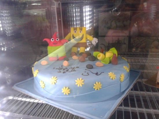The local patisserie offers mutant Spongebob cakes!