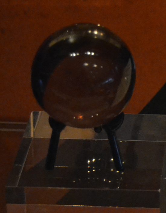 Dee used this crystal ball to communicate with angels, although his journal records only one sighting, on May 25, 1581.