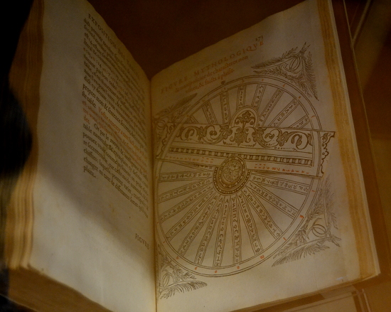 Dee was also interested in cryptography. This treatise on polygraphy (writing in code) includes cipher discs for coding and decoding text. The book is by Johan Trithemius, who included a coded work on cryptography within a treatise on summoning and communing with angels.