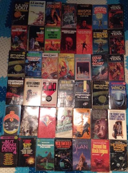 Lot of 42 Science Fiction Paperbacks-small