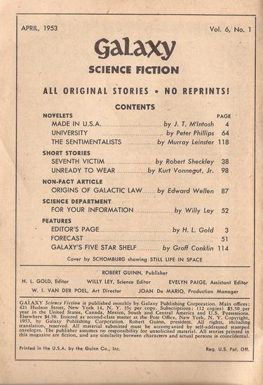 Galaxy April 1953 contents-small