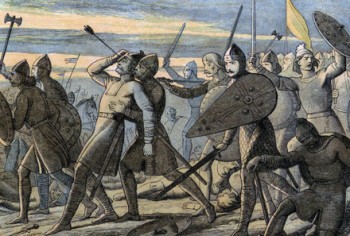 Harold II killed by Norman arrow at Battle of Hastings, 1066