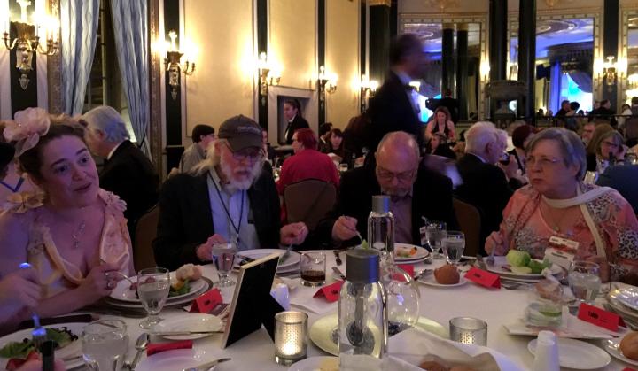 CSE Cooney Richard Chwedyk Joe Haldeman and Gay Haldeman at the Nebula Awards banquet-small