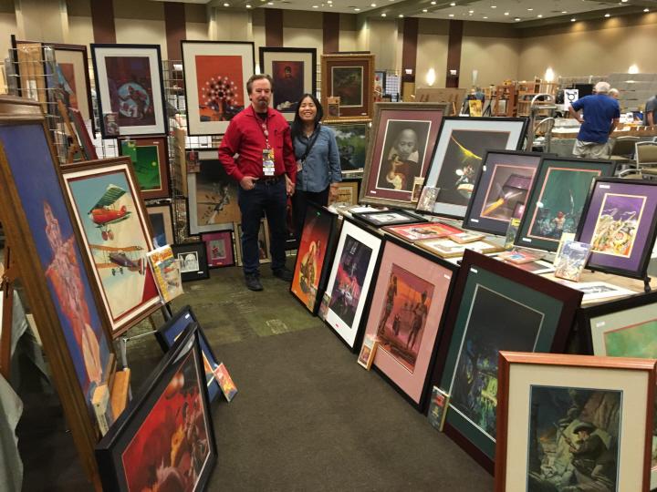 Craig Poole's fabulous booth at Windy City Pulp 2016-small