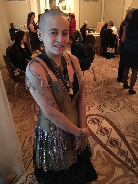 Eva L Elasigue author of Fire on All Sides at the 2016 Nebula Awards Reception-small