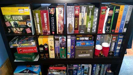 Dean's game collection.