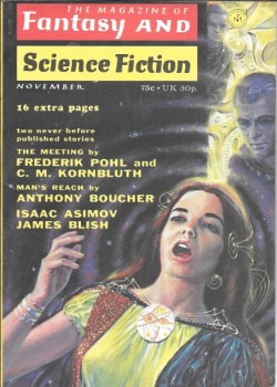 Alaric's 2nd appearance in F&SF--along with C.M. Kornbluth's 2nd to last one.