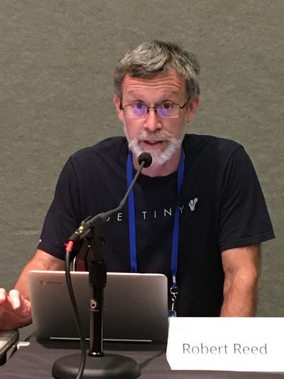 Robert Reed reads at Worldcon 2016-small