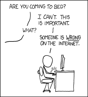 ...you have to avoid falling into the rabbit hole of long debates where you can't let something stand