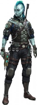 Iseph, an android operative from Starfinder