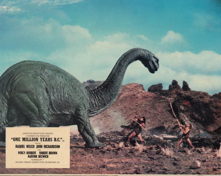 one-million-year-bc-lobby-card-brontosaurus