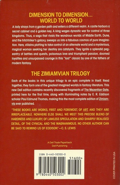 Zimiamvia a Trilogy E R Eddison-back-small