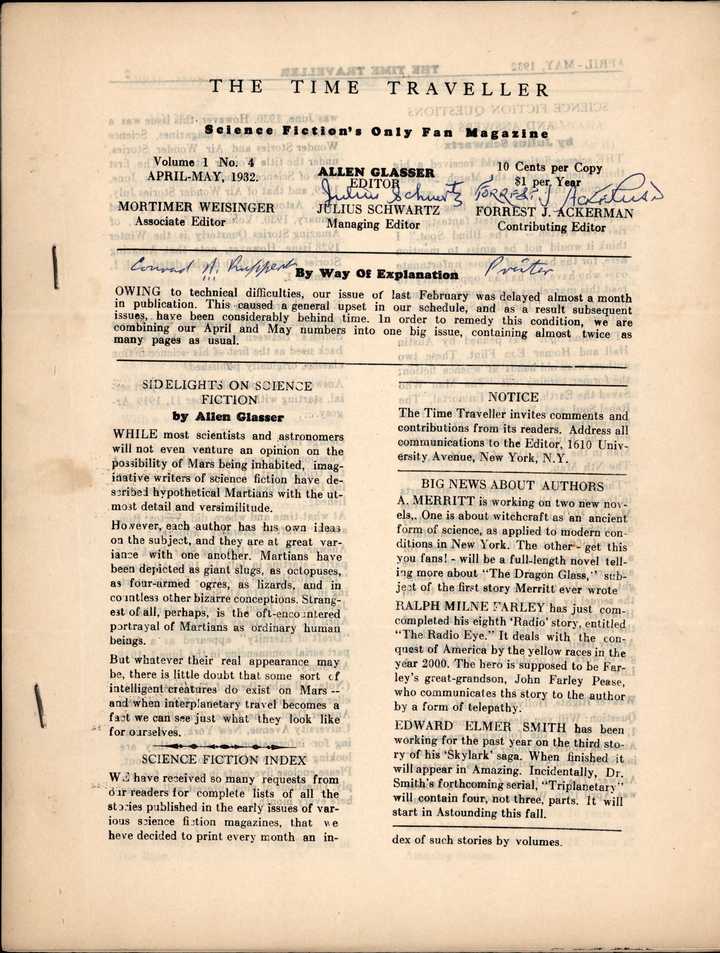 time traveller 1932 -4-05 cover signed-small