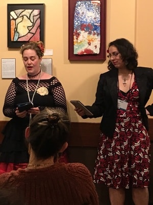 CSE Cooney and Amal El-Mohtar reading at Wiscon 2017-small