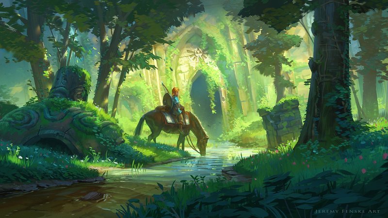 The Legend of Zelda Breath Of The Wild on horseback-small