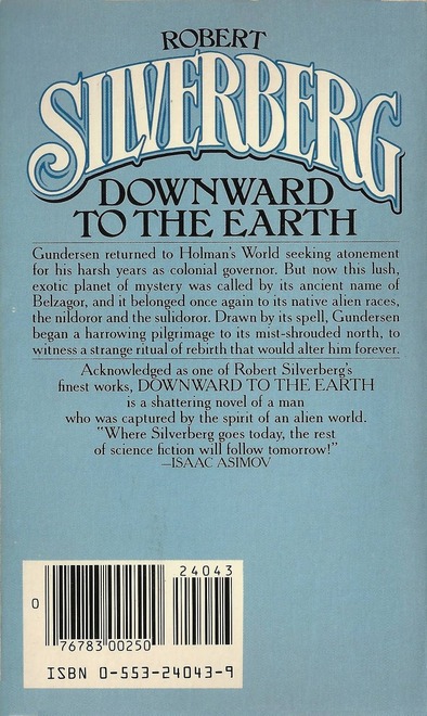 Robert Silverberg Downward to the Earth Bantam-back-small