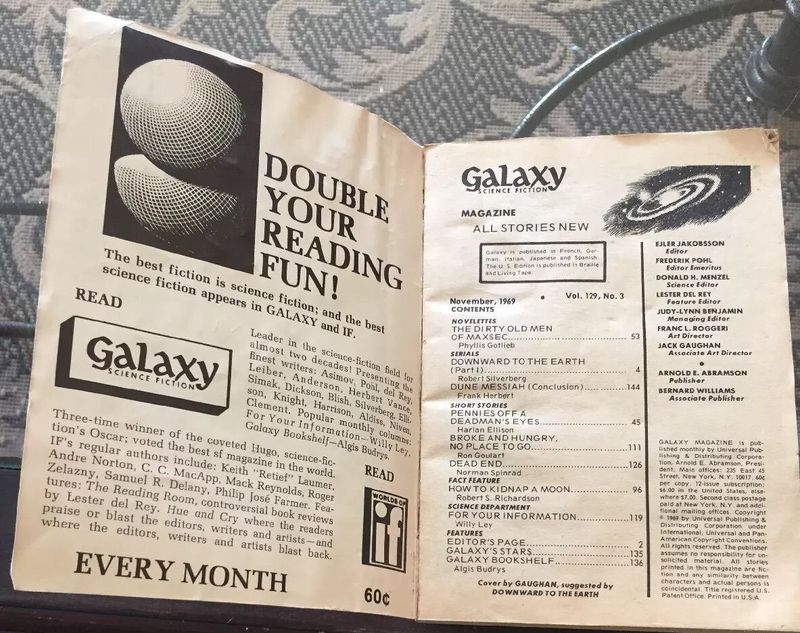 Galaxy Science Fiction November 1969 contents-small