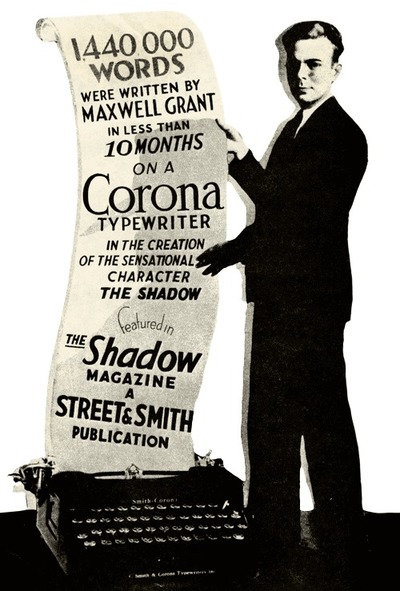 Maxwell Grant writes the Shadow-small