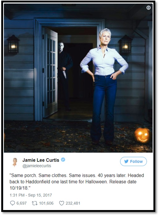 Jamie Lee Curtis Halloween tweet
