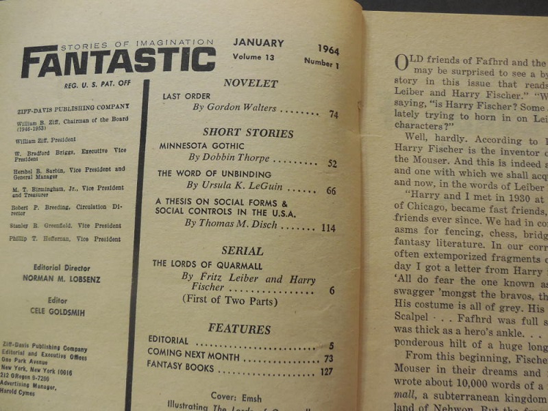 Fantastic Stories of Imagination January 1964-contents-small