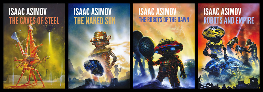 Isaac Asimov The Robot Novels UK editions-small