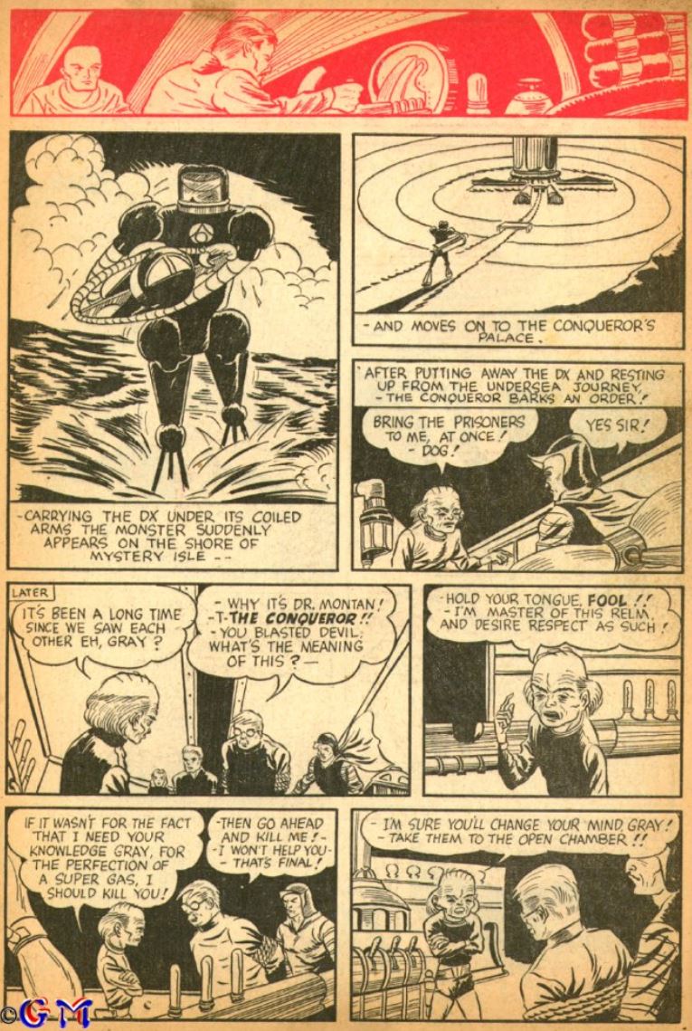 Amazing Mystery Funnies #8, Aug. 1939 air sub DX 2
