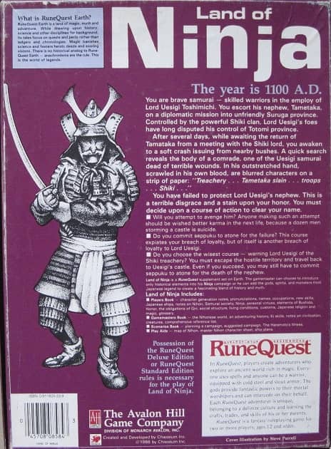 RuneQuest Land of Ninja-back 2-small