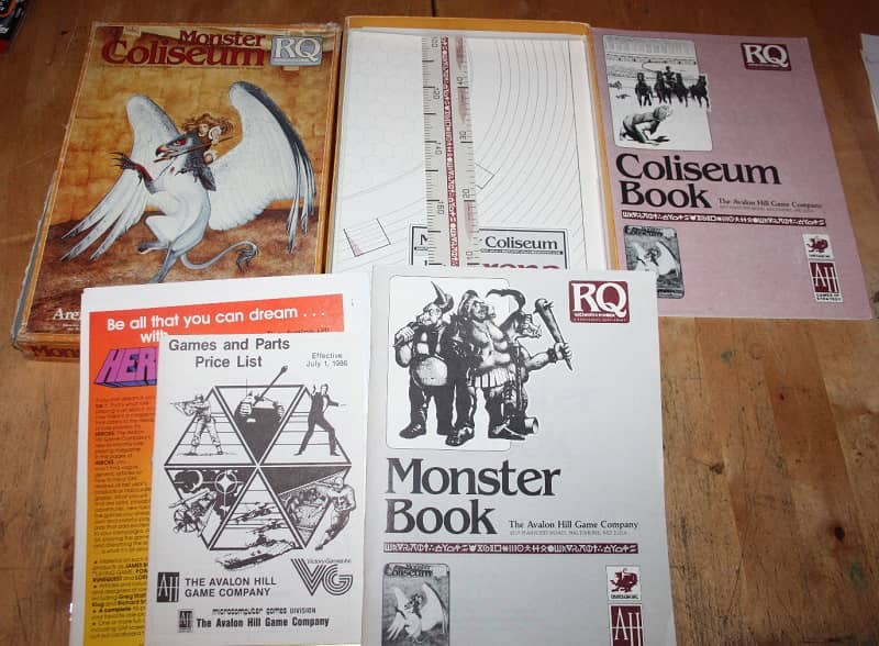 RuneQuest Monster Coliseum-contents-small
