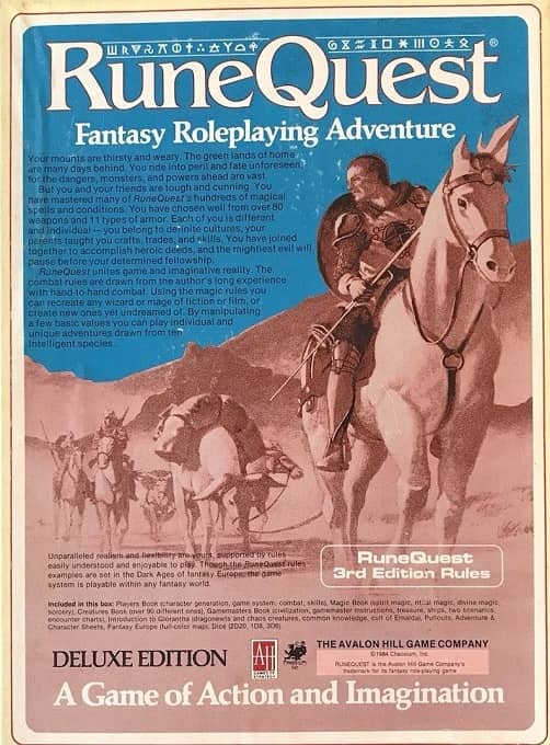 Runequest Deluxe Third Edition boxed set 2-back-small