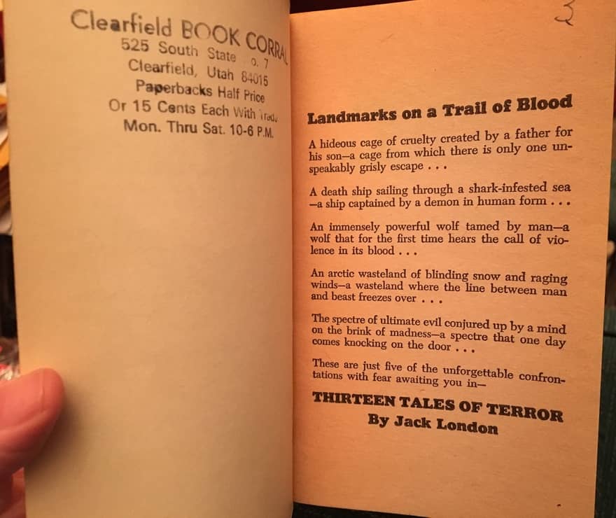 Thirteen Tales of Terror Jack London inside cover-small