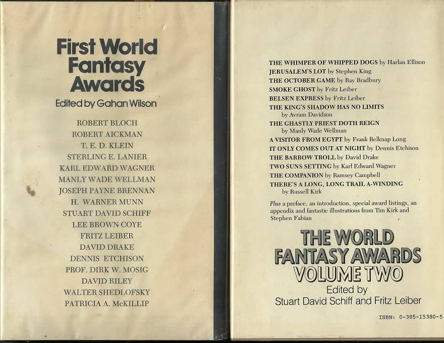 The World Fantasy Awards Volume One and Two-back-small