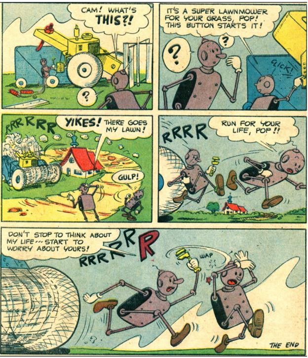 Axle and Cam on the Planet Meco Popeye #32 6 panel