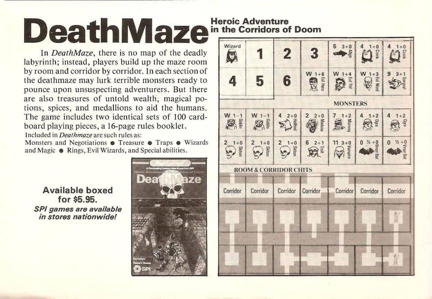 Deathmaze SPI box version ad-small