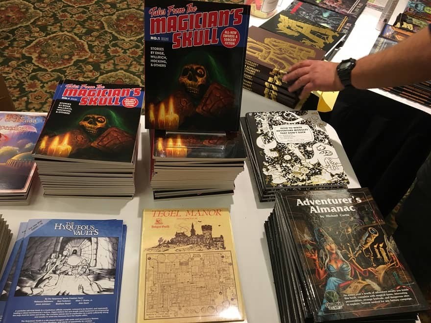 Tales from the Magicians's Skull in the Goodman Games booth at Gary Con 2018-small