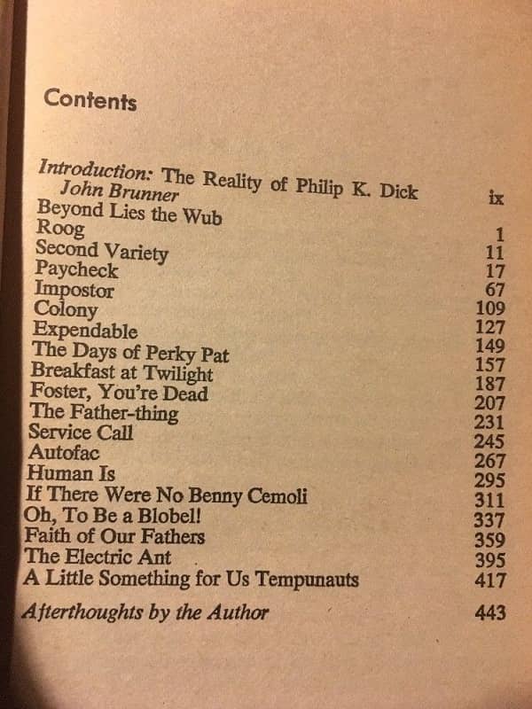 The Best of Philip K Dick-contents-small