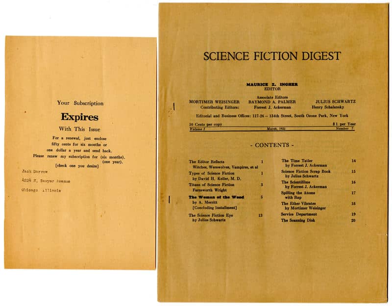 science fiction digest 1933 03 + subscription notice-small