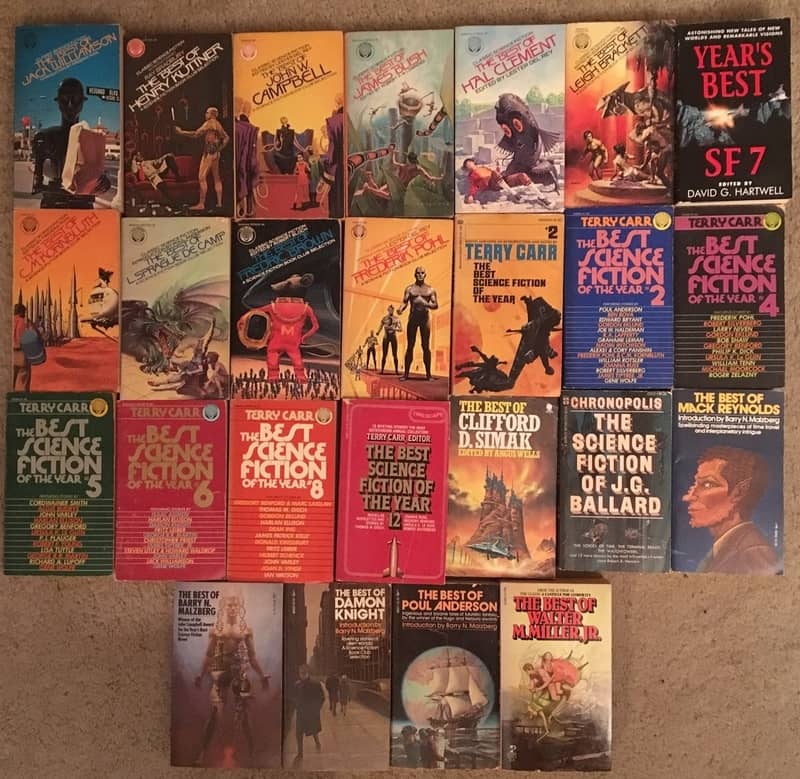 Pocket and Del Rey Best of Science Fiction vintage paperbacks-small