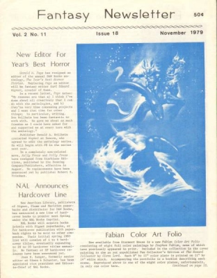 Fantasy Newsletter November 1979