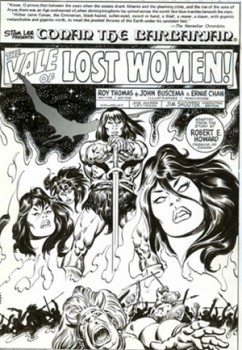 John Buscema's splash page for Marvel's Conan the Barbarian # 104