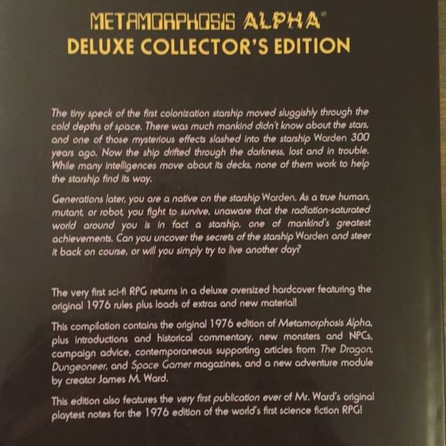 Metamorphosis Alpha reprint-back
