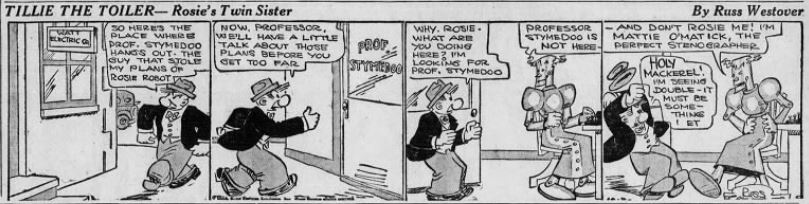 1933-10-20 Akron Beacon Journal 47 Tillie the Toiler robot cartoon