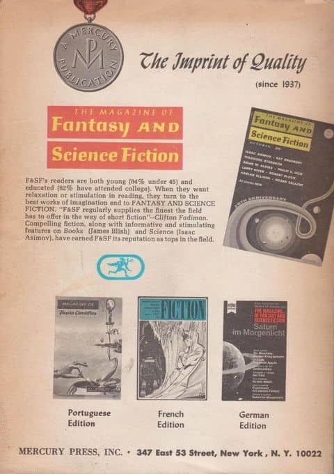 Fantasy and Science Fiction November 1972-back-small