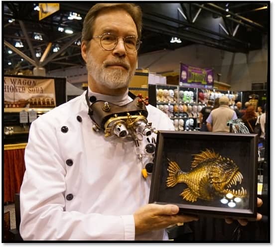 Fred Jeska and his steampunk fish-small