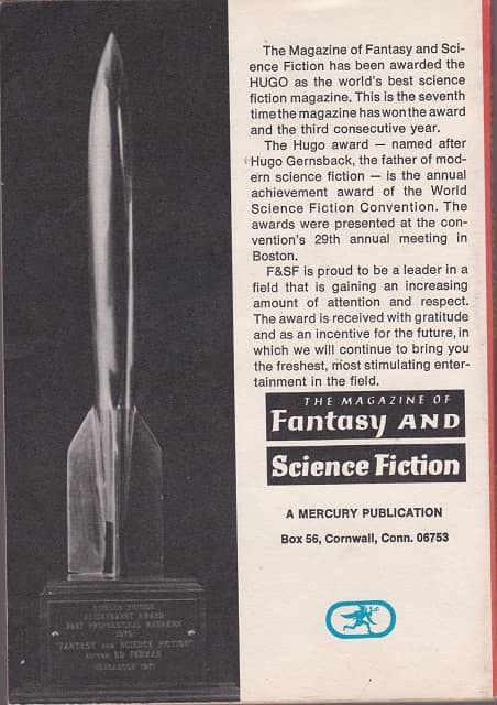 Magazine of Fantasy and Science Fiction February 1972-back-small