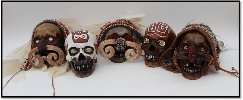 Tribal Skulls from the Asmat Tribe-small