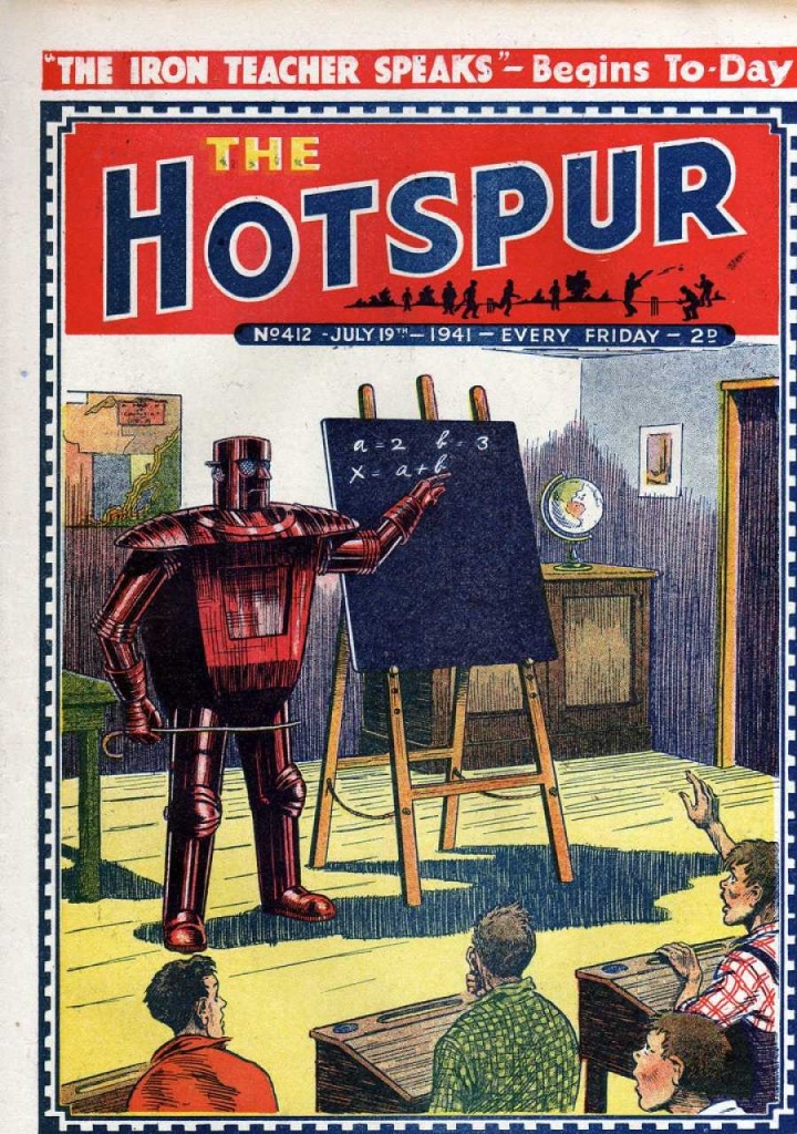 The Hotspur #412, July 19, 1941, The Iron Teacher cover