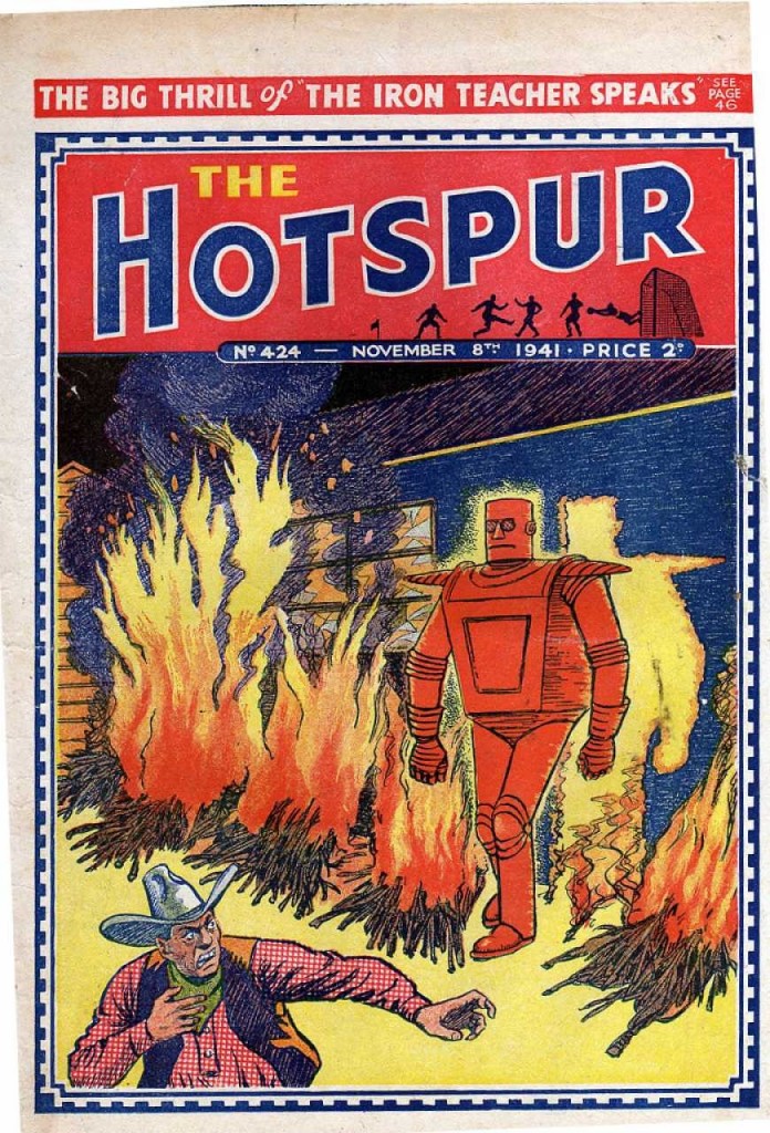 The Hotspur #424, Nov. 8, 1941, The Iron Teacher cover