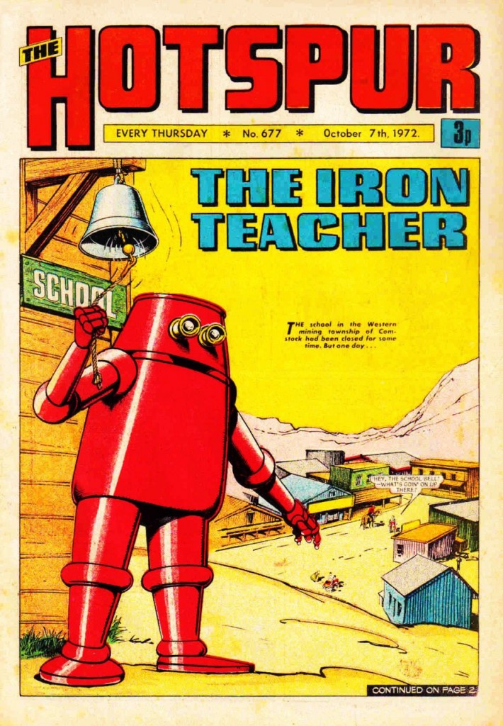 The Hotspur #677, Oct. 7, 1972, new Iron Teacher cover