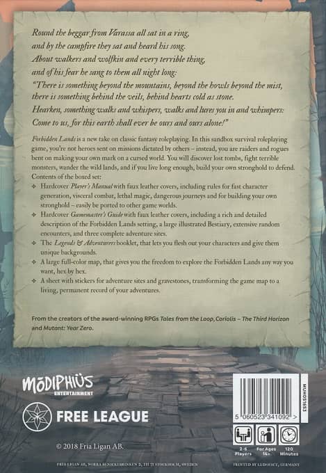 Forbidden Lands Modiphius -back-small