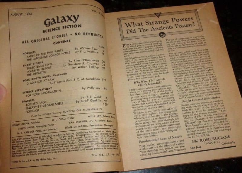 Galaxy August 1954-contents-small